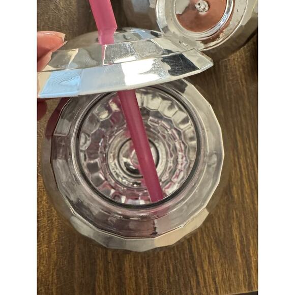 Set of 5 Silver Disco Ball Party Tumblers Reusable Plastic - Picture 4 of 4